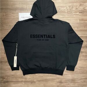 Essentials Fear of God Black Hoodie